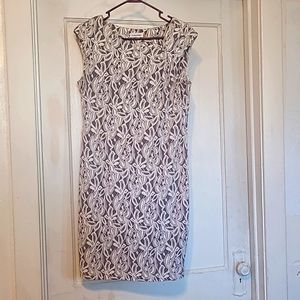 Calvin Klein Size 10 Gray Floral dress